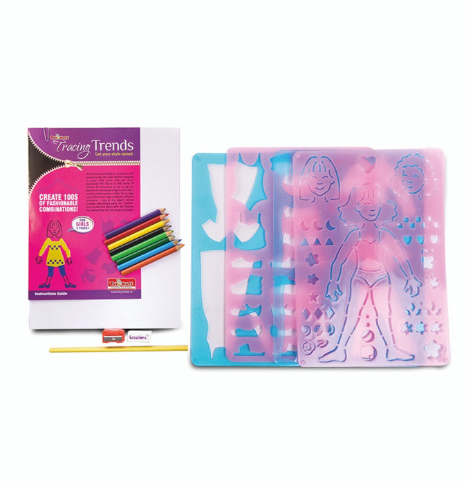 Fashion Parade – Style Divas & Tracing Trends Combo | Fashion Design Tracing Kit for Girls (Ages 5+)-simple-Toymate-Toycra