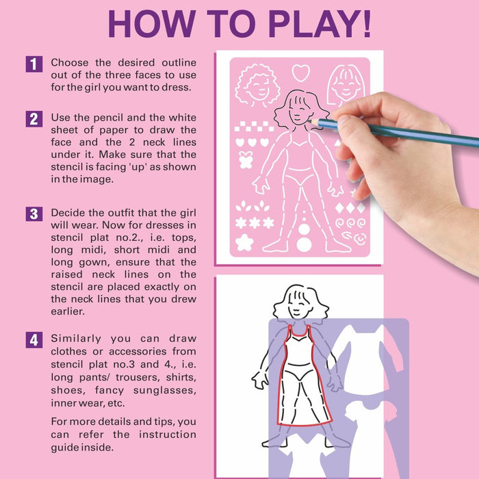 Fashion Parade – Style Divas & Tracing Trends Combo | Fashion Design Tracing Kit for Girls (Ages 5+)-simple-Toymate-Toycra