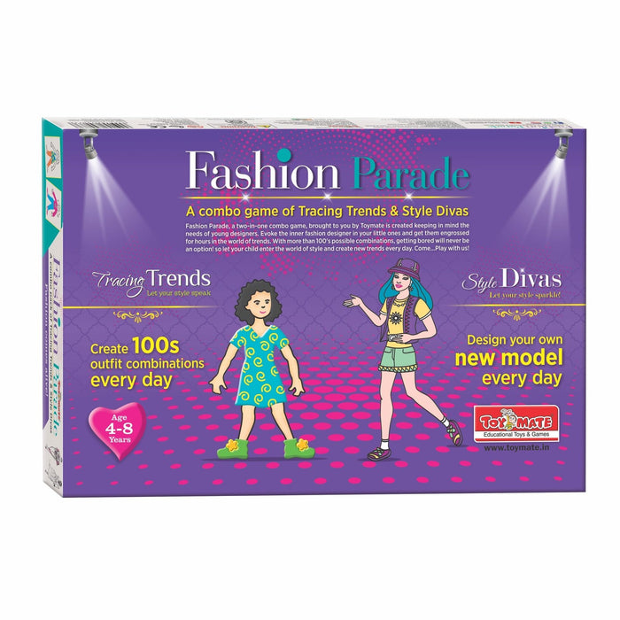 Fashion Parade – Style Divas & Tracing Trends Combo | Fashion Design Tracing Kit for Girls (Ages 5+)-simple-Toymate-Toycra