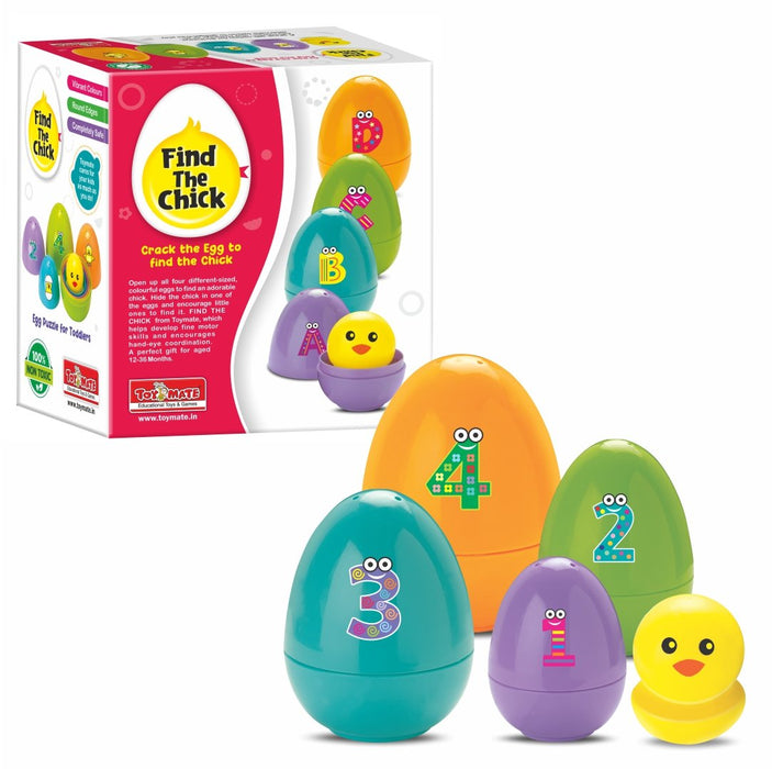 Find the Chick – Educational Egg Puzzle Toy for Toddlers | Color & Shape Matching Game (Ages 12 Months+)-simple-Toymate-Toycra