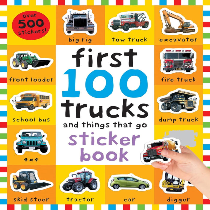 First 100 Trucks And Things That Go Sticker Book-Sticker Book-Priddy Books-Toycra