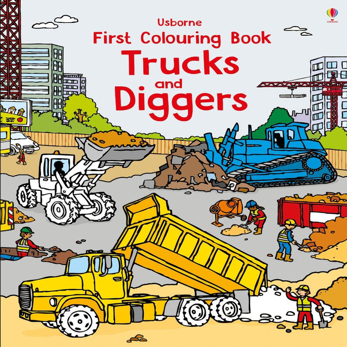 First Colouring Book Trucks and Diggers-Activity Books-usb-Toycra