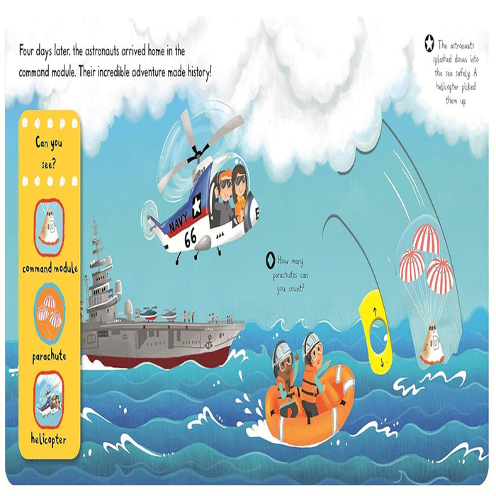 First Explorers : Moon Landing-Board Book-Pan-Toycra