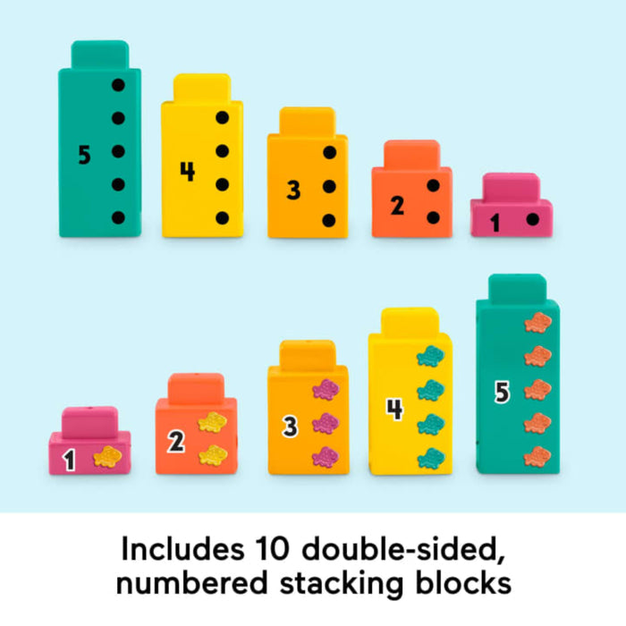 Fisher-Price Adding Alligator Educational Toy With 10 Stacking Blocks For Preschool Kids-Learning & Education-Fisher-Price-Toycra