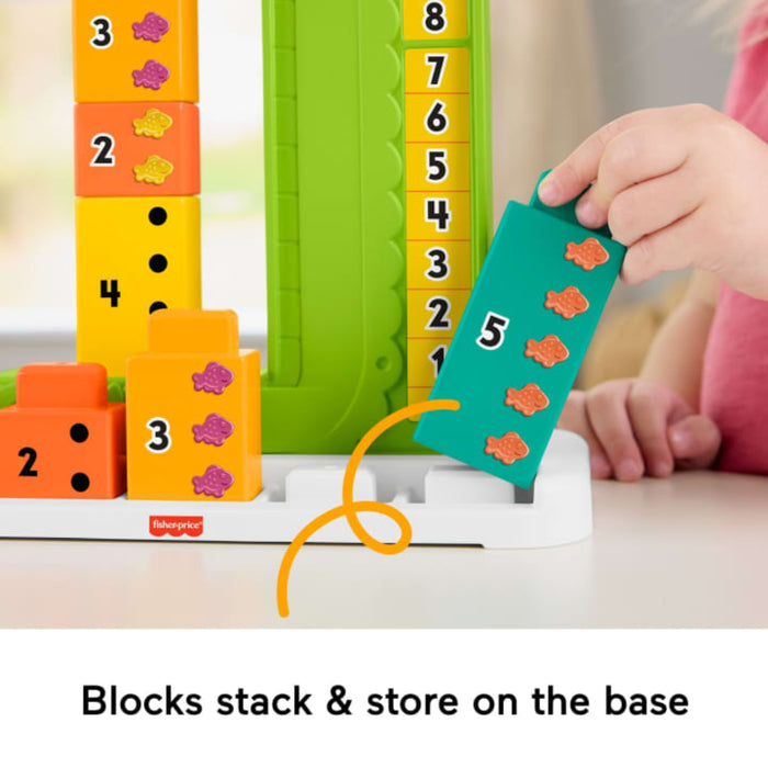 Fisher-Price Adding Alligator Educational Toy With 10 Stacking Blocks For Preschool Kids-Learning & Education-Fisher-Price-Toycra