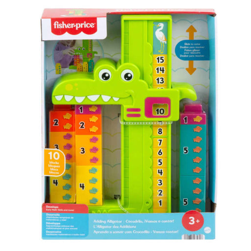 Fisher-Price Adding Alligator Educational Toy With 10 Stacking Blocks For Preschool Kids-Learning & Education-Fisher-Price-Toycra