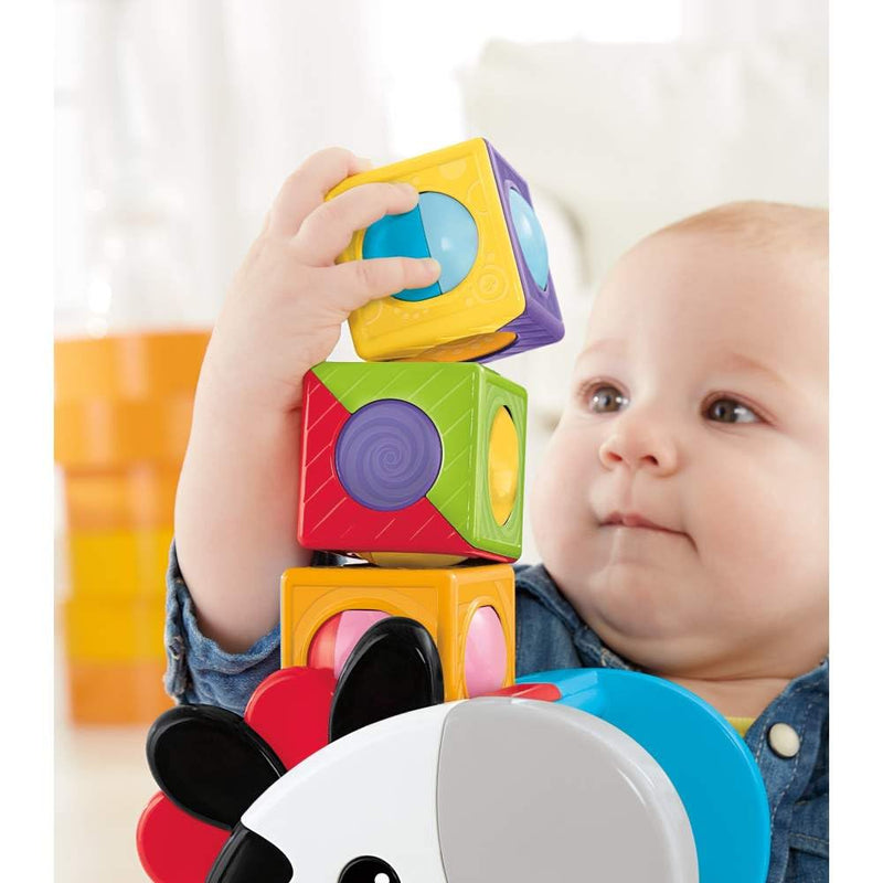 Fisher-Price® Roller Blocks Tumblin' Zebra with 3 Colorful Roller Blocks for Tumbling