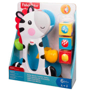 Fisher-Price® Roller Blocks Tumblin' Zebra with 3 Colorful Roller Blocks for Tumbling