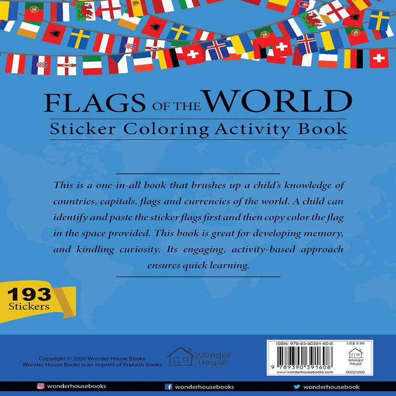 Flags Of The World Sticker Coloring Activity Book