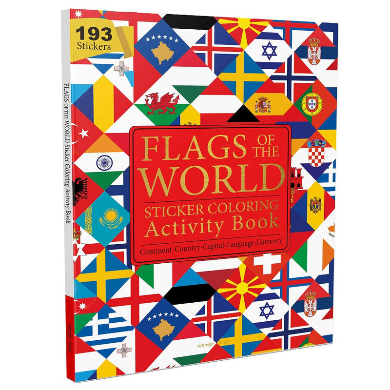 Flags Of The World Sticker Coloring Activity Book