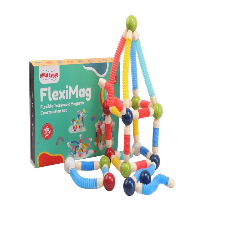 FlexiMag - Flexible Telescopic Magnetic Construction Set (36 Pcs)