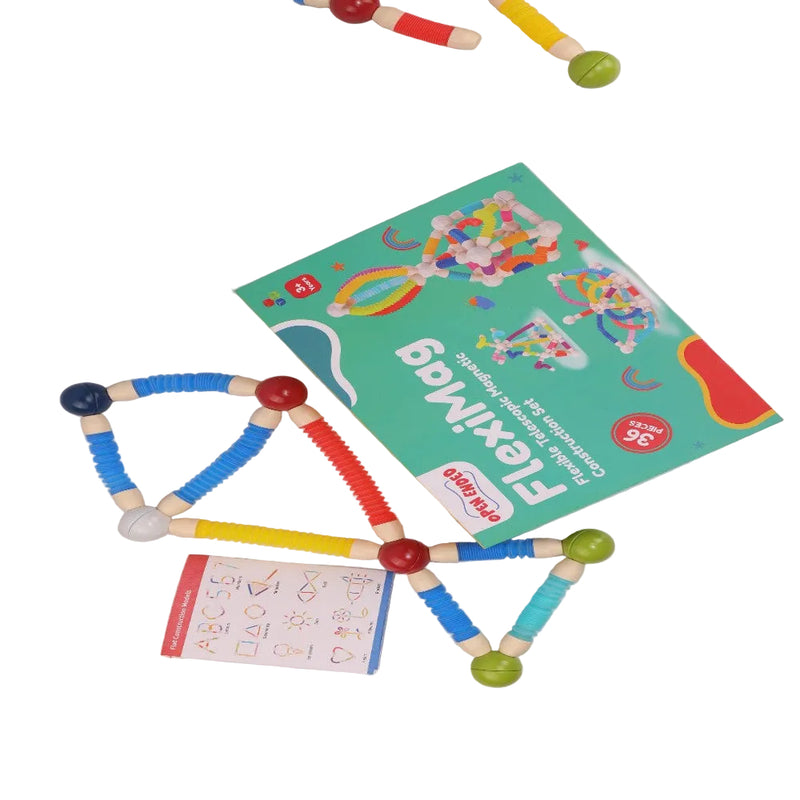 FlexiMag - Flexible Telescopic Magnetic Construction Set (36 Pcs)