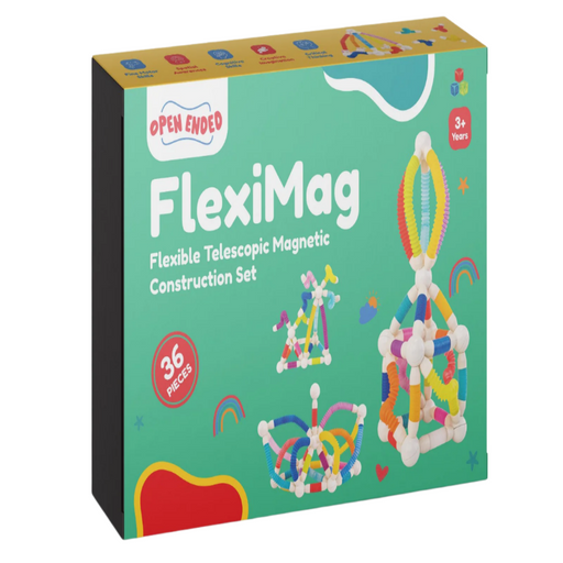 FlexiMag - Flexible Telescopic Magnetic Construction Set (36 Pcs)-Construction-Open Ended-Toycra