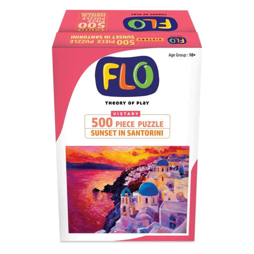 Flo Sunset In Santorini Puzzle - 500 Pieces-Puzzles-Flo-Toycra