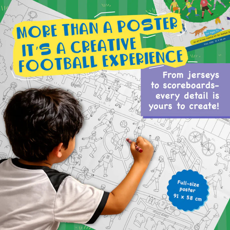 Football Craze Large Colouring Poster And Fun Activity Book