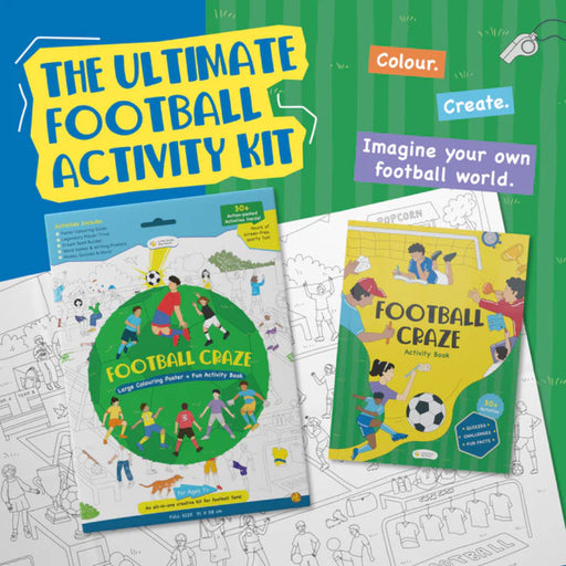 Football Craze Large Colouring Poster And Fun Activity Book