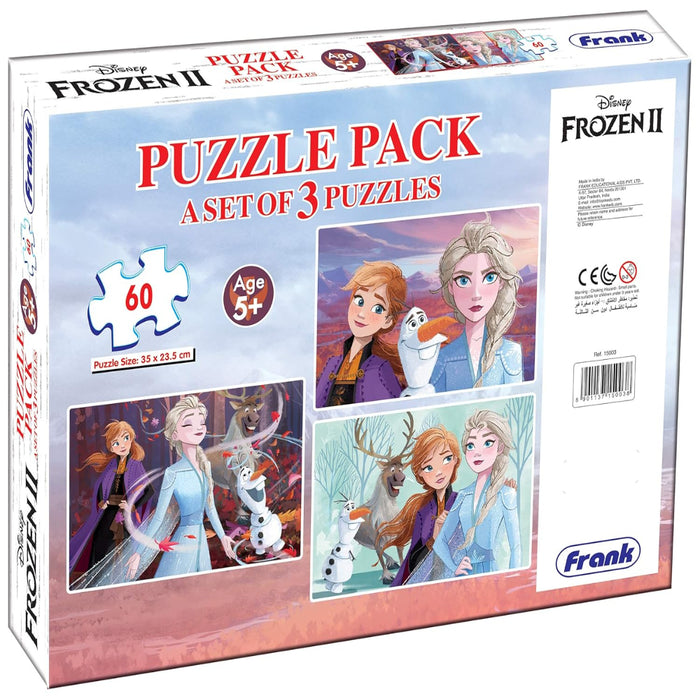 Frank 3 in 1 Disney Frozen II Jigsaw Puzzle - 60 Pieces-Puzzles-Frank-Toycra