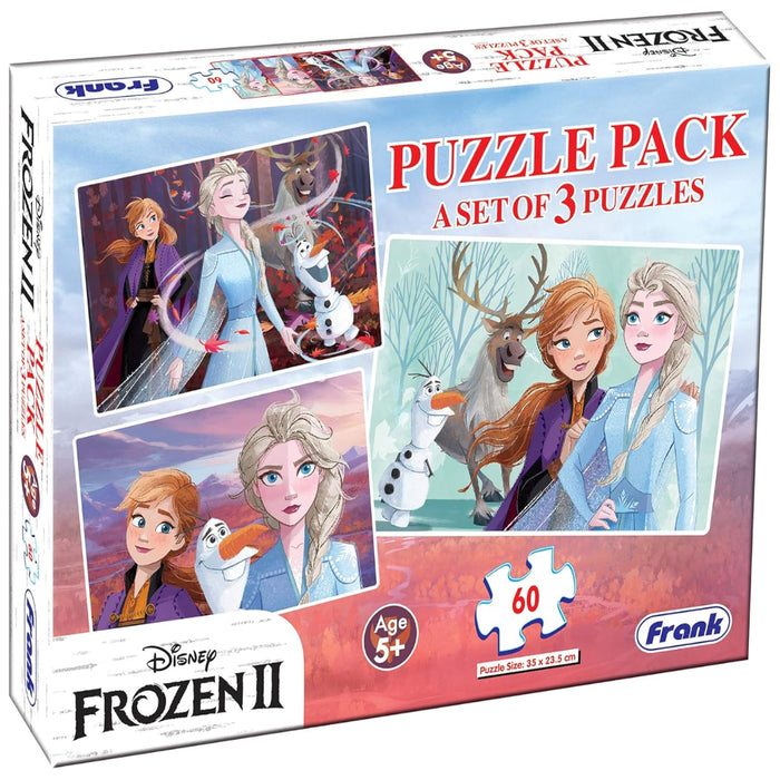Frank 3 in 1 Disney Frozen II Jigsaw Puzzle - 60 Pieces-Puzzles-Frank-Toycra