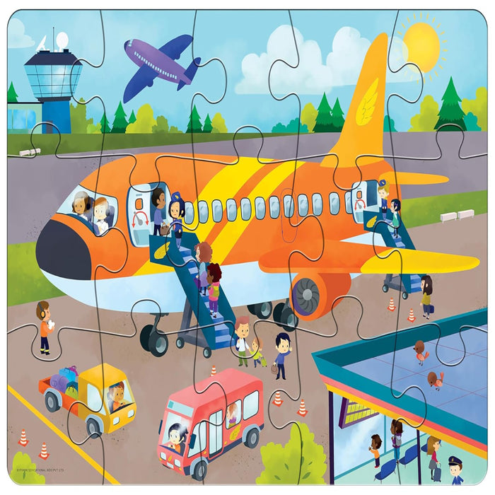 Frank Aeroplane Floor Puzzle (15 Pieces)-Puzzles-Frank-Toycra