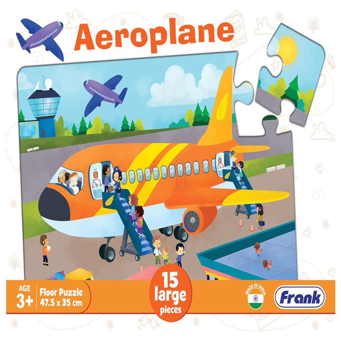 Frank Aeroplane Floor Puzzle (15 Pieces)-Puzzles-Frank-Toycra