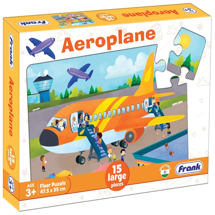Frank Aeroplane Floor Puzzle (15 Pieces)-Puzzles-Frank-Toycra