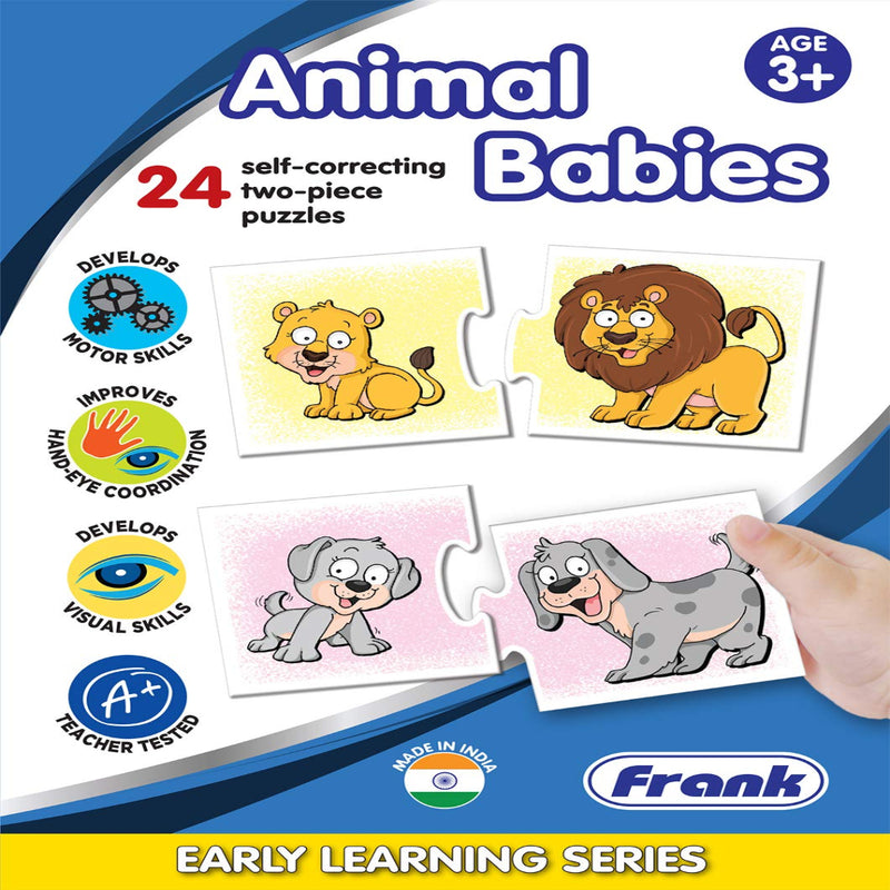 Frank Animal Babies Early Learner Educational Jigsaw Puzzles (24 Pcs)
