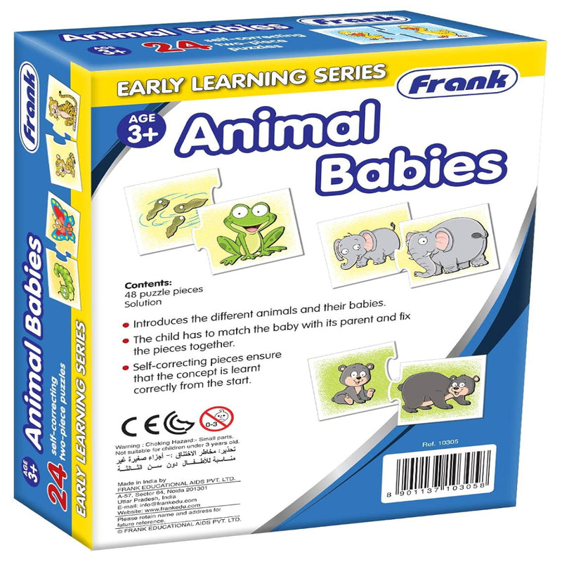 Frank Animal Babies Early Learner Educational Jigsaw Puzzles (24 Pcs)