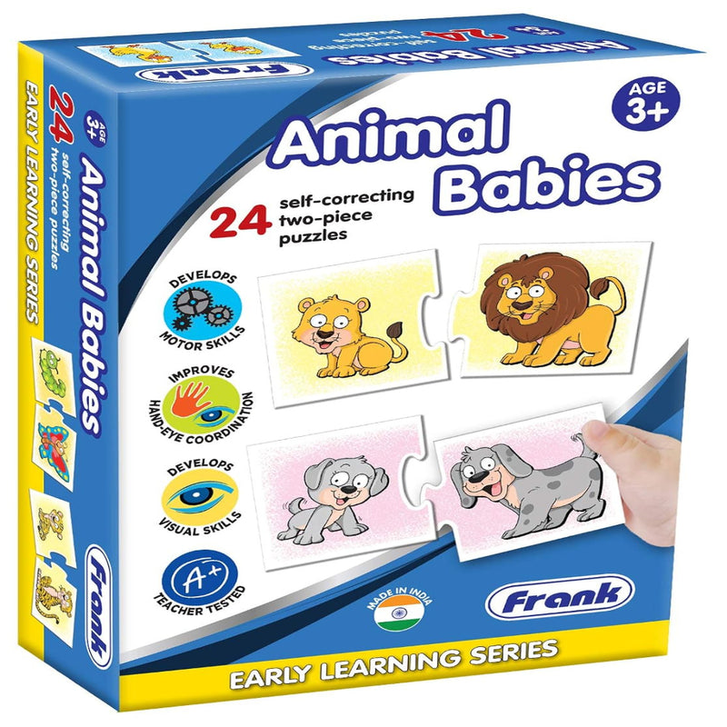 Frank Animal Babies Early Learner Educational Jigsaw Puzzles (24 Pcs)