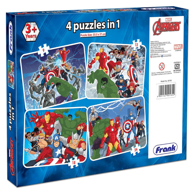 Frank Avengers 4 Puzzles In 1 (63 Pieces)