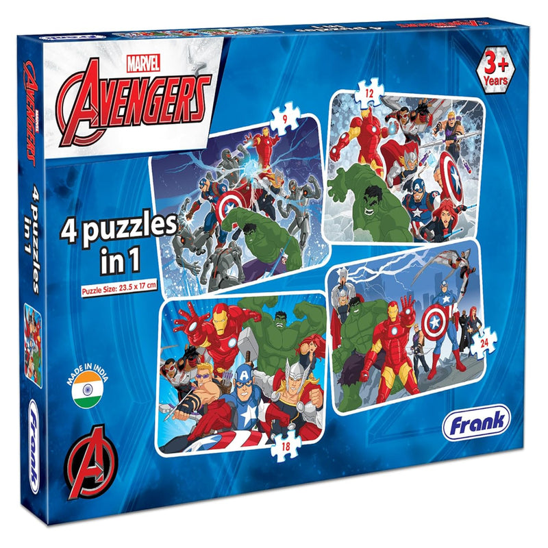 Frank Avengers 4 Puzzles In 1 (63 Pieces)