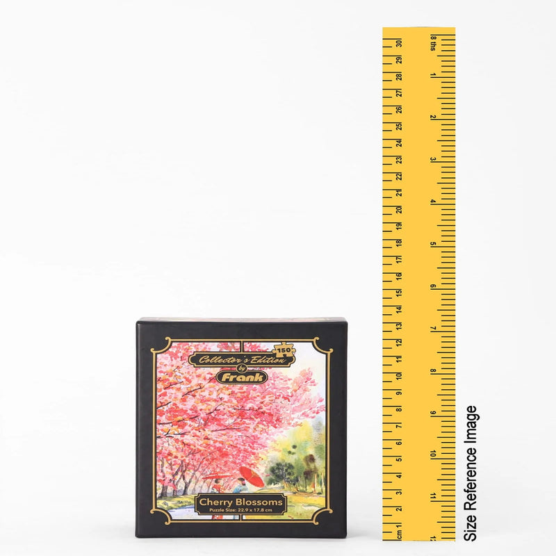 Frank Combo 2 Collector's Edition 150 Pieces Each Puzzle With Cherry Blossoms, Greek Bistro & Coastal Lighthouse Theme - Pack of 3
