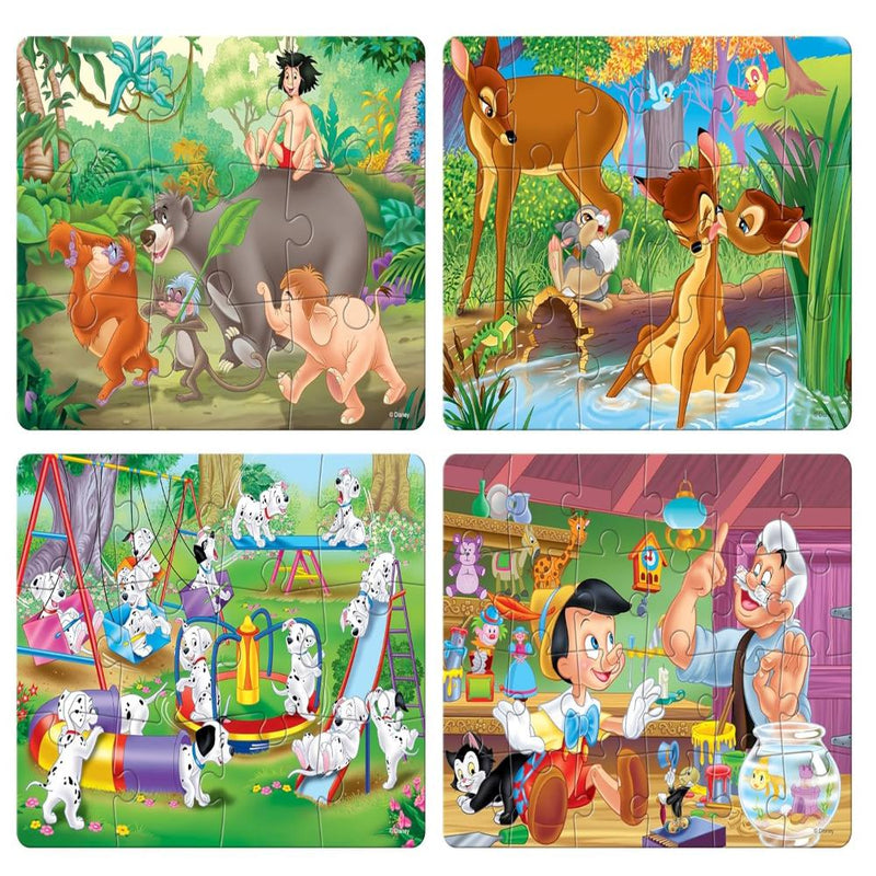 Frank Disney Classics 4 Puzzles in 1 Jigsaw Puzzle (63 pcs)