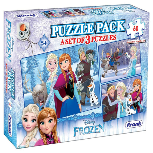 Frank Disney Frozen 3 In 1 Jigsaw Puzzles (60 Pieces)-Puzzles-Frank-Toycra