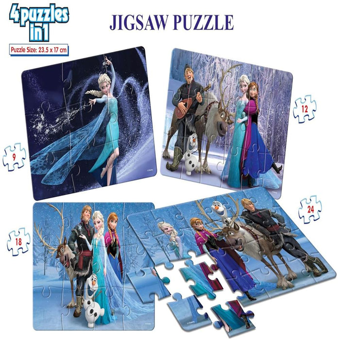 Frank Disney Frozen 4 In 1 Jigsaw Puzzle-Puzzles-Frank-Toycra