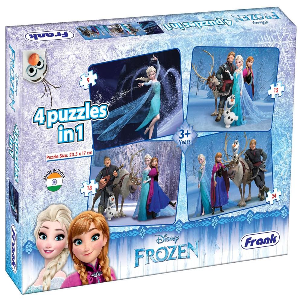 『Disney FROZEN』（全４巻）（マイヤペン対応） Frank Disney Frozen 4 In 1 Jigsaw Puzzle | Buy Online at Toycra