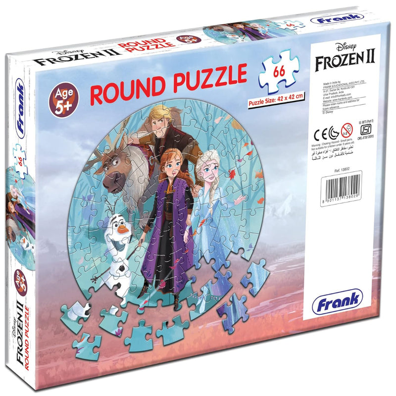 Frank Disney Frozen II Round Jigsaw Puzzle - 66 Pieces
