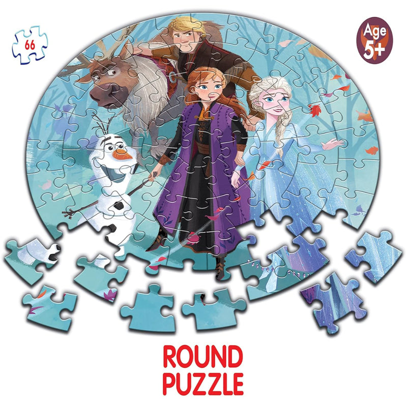 Frank Disney Frozen II Round Jigsaw Puzzle - 66 Pieces