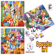 Frank Disney Mickey Mouse & Friends (48 Pieces) 3 in 1 Jigsaw Puzzle