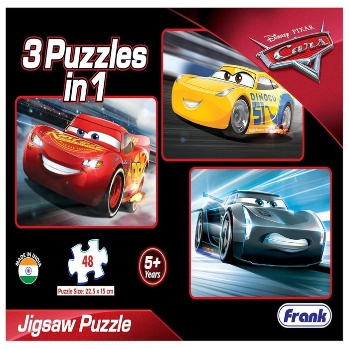 Frank Disney Pixar Cars 3 (48 Pieces) 3 in 1 Jigsaw Puzzle-Puzzles-Frank-Toycra