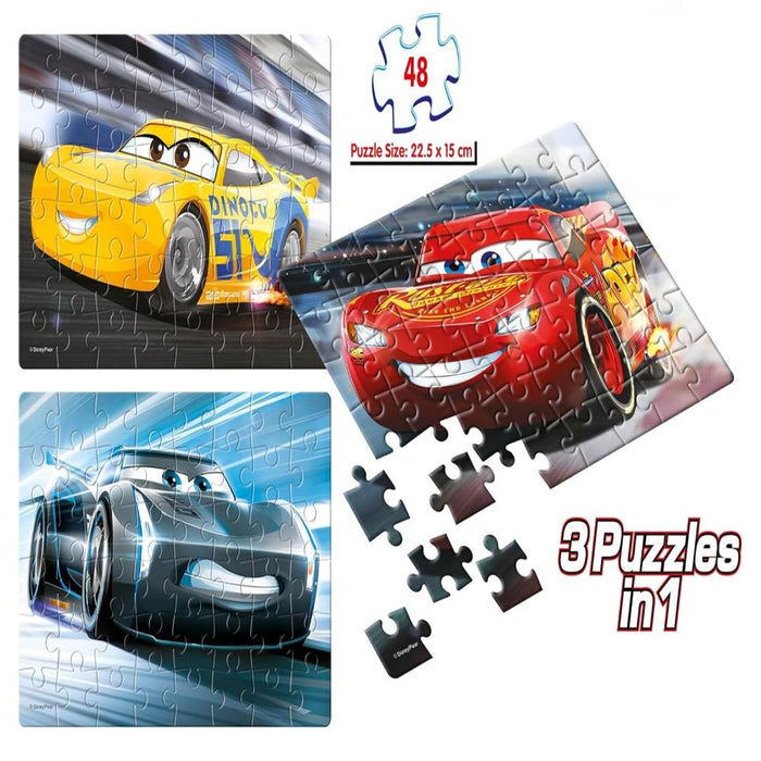 Frank Disney Pixar Cars 3 (48 Pieces) 3 in 1 Jigsaw Puzzle-Puzzles-Frank-Toycra