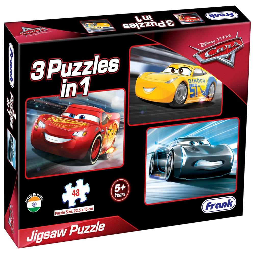 Frank Disney Pixar Cars 3 (48 Pieces) 3 in 1 Jigsaw Puzzle — Toycra