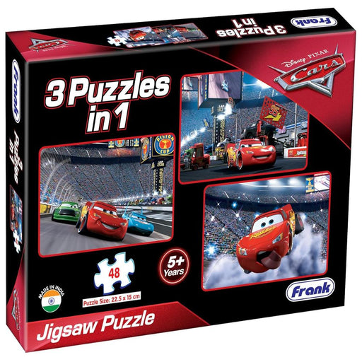 Frank Disney Pixar Cars 3 in 1 Jigsaw Puzzle -(48 Pieces)-Puzzles-Frank-Toycra