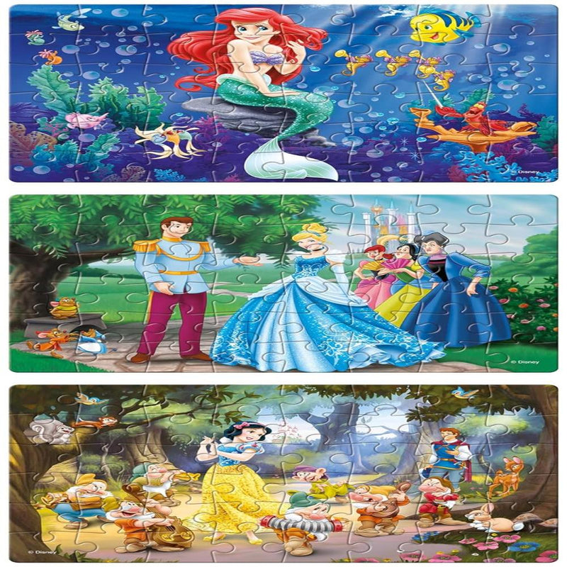 Frank Disney Princess (48 Pieces) 3 in 1 Jigsaw Puzzle