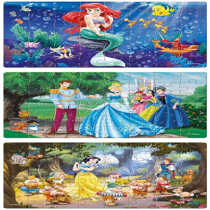 Frank Disney Princess (48 Pieces) 3 in 1 Jigsaw Puzzle-Puzzles-Frank-Toycra