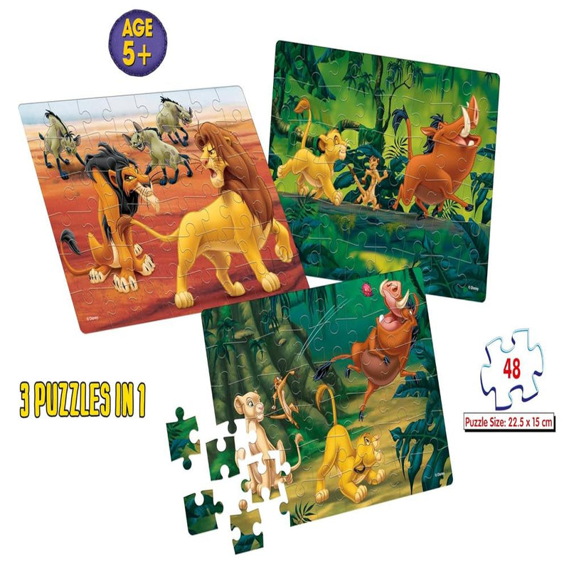 Frank Disney The Lion King (48 Pieces) 3 in 1 Jigsaw Puzzle