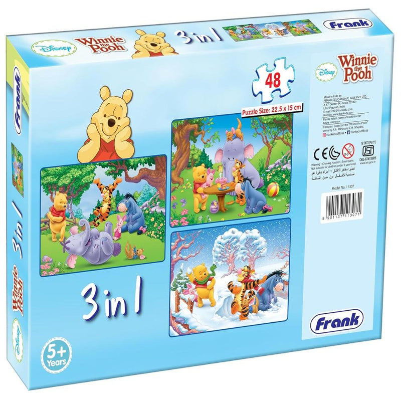 Frank Disney Winnie The Pooh (48 Pieces) 3 in 1 Jigsaw Puzzle