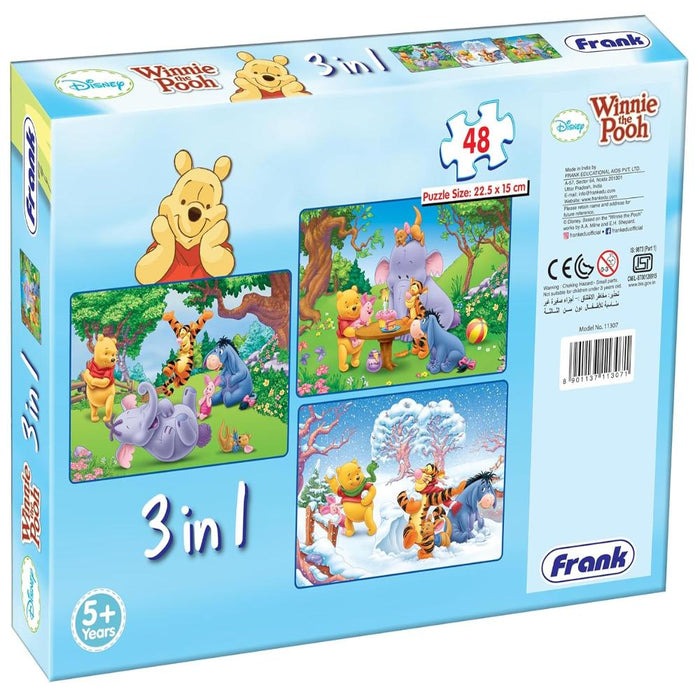 Frank Disney Winnie The Pooh (48 Pieces) 3 in 1 Jigsaw Puzzle-Puzzles-Frank-Toycra