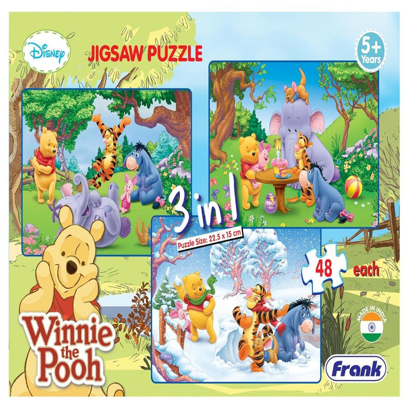 Frank Disney Winnie The Pooh (48 Pieces) 3 in 1 Jigsaw Puzzle