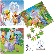 Frank Disney Winnie The Pooh (48 Pieces) 3 in 1 Jigsaw Puzzle