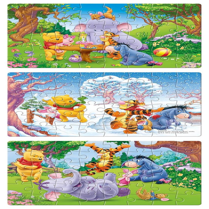 Frank Disney Winnie The Pooh (48 Pieces) 3 in 1 Jigsaw Puzzle-Puzzles-Frank-Toycra